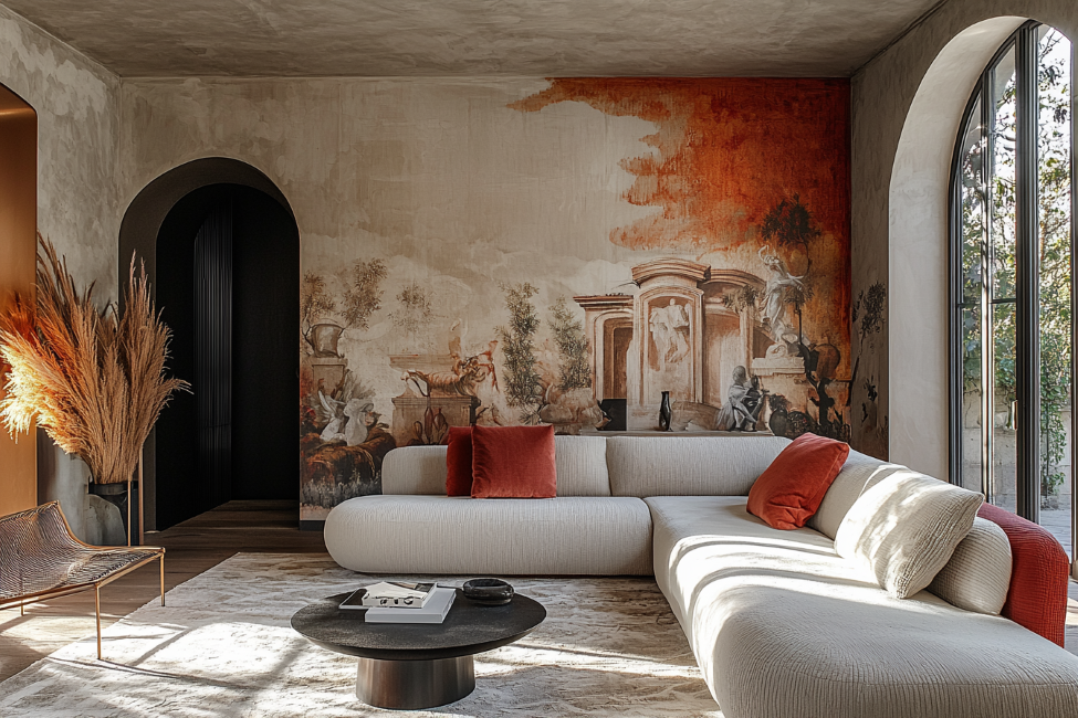 fresque villa moderne